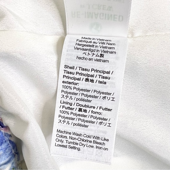 NEW J. Crew Women’s Drapey Pull-on Pants White/Blue 2 - Picture 9 of 11